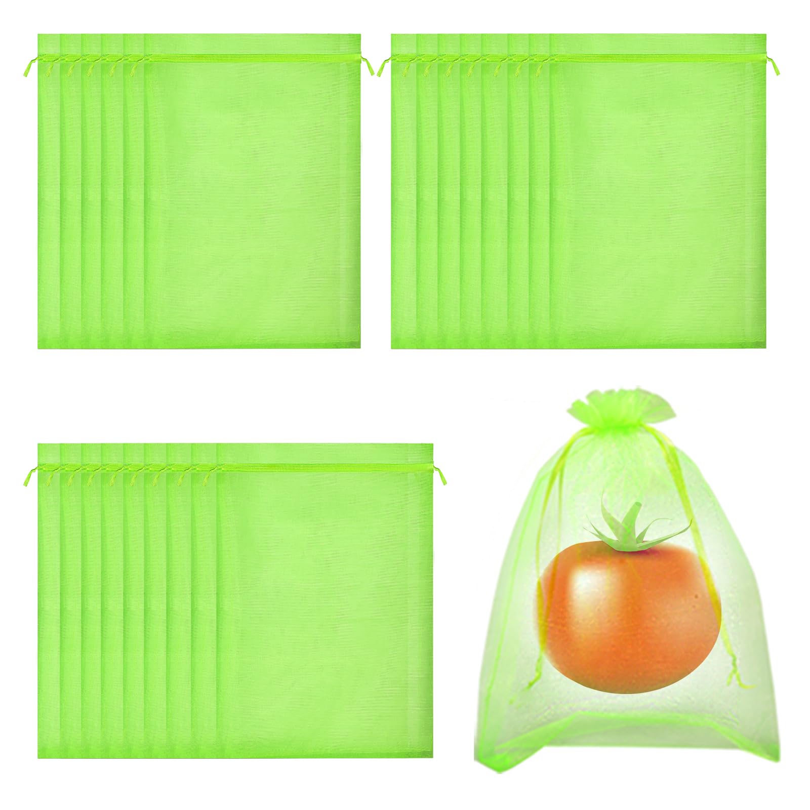 Garden Mesh Fruit Protection Bags - 20x30cm Green-image-9578a648-9fc3-4d35-8267-a105db35f84a-87262