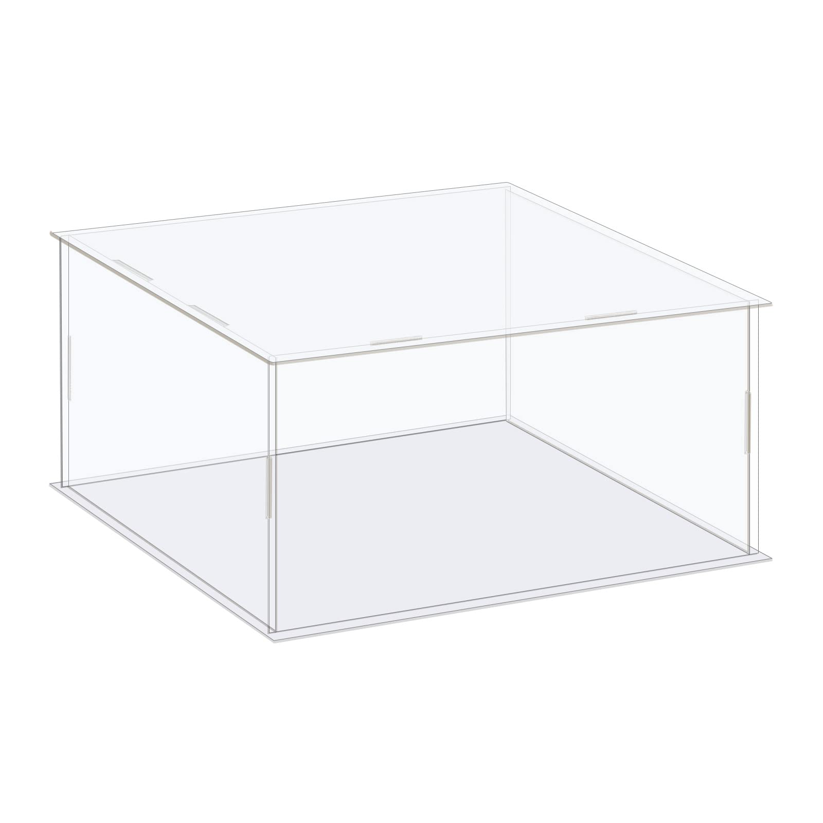 sourcing map Acrylic Display Case Clear Dustproof Box 21x21x11cm-image-d69b5541-d47e-45fd-b154-2c235470f914-63142