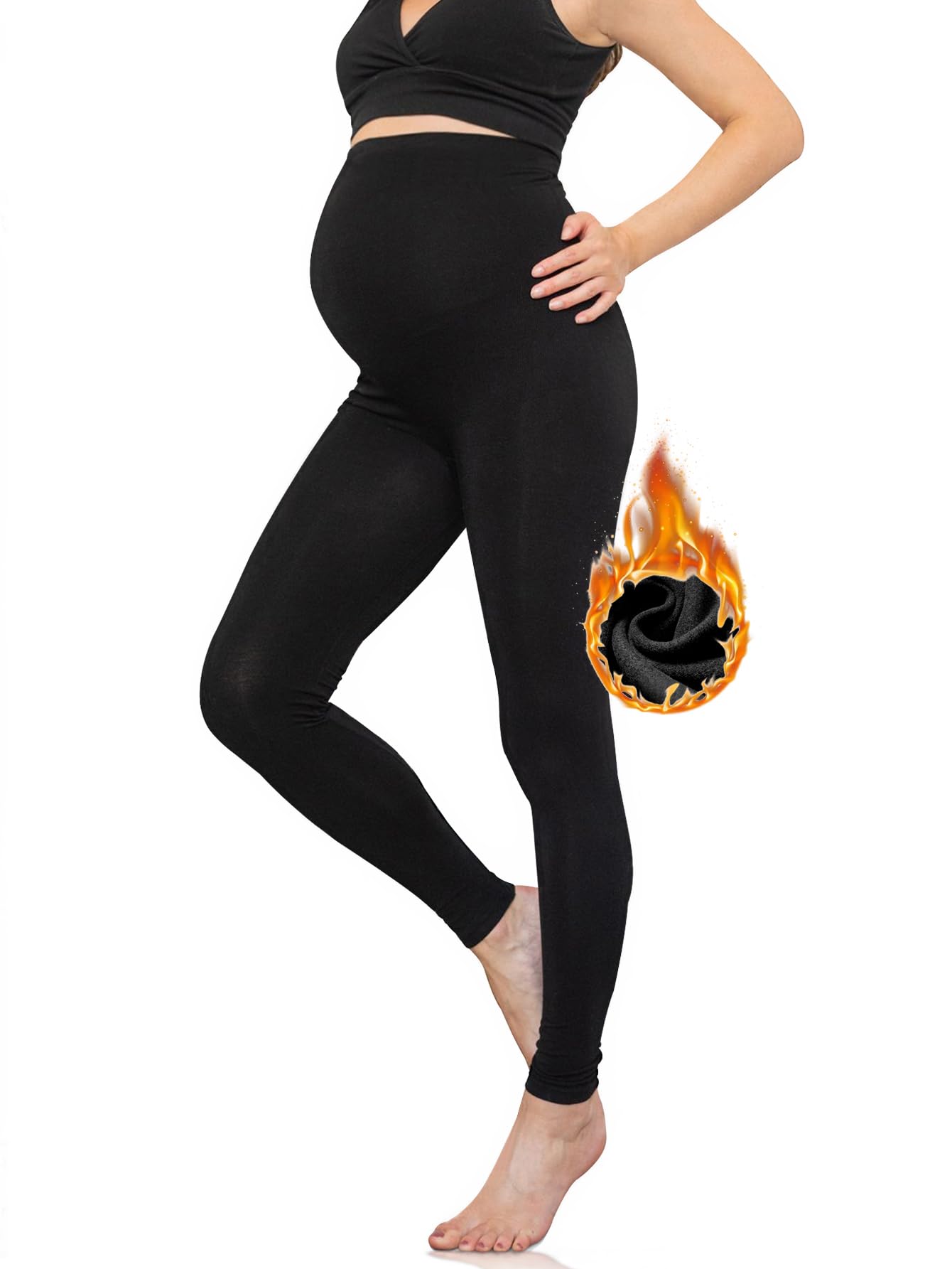 Thick Warm Maternity Leggings (2 Pack) - Red, Black M-image-cdc81cb4-8987-4aea-b2f8-d72f9e08e6ab-113913