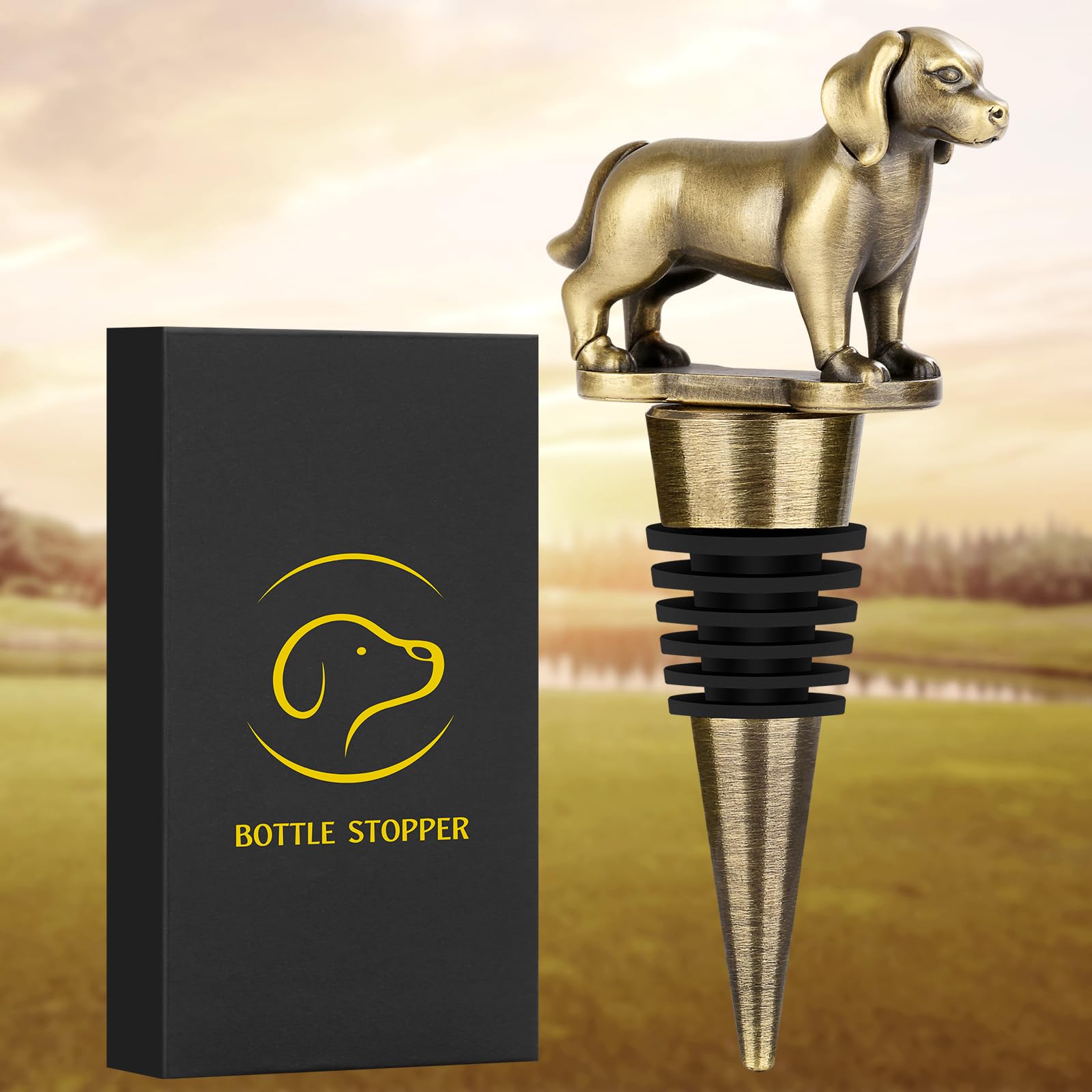 Golden Retriever Wine Stopper – Ideal Dog Lover Gift, Preserves Wine & Champagne, Perfect for Holidays Golden Retriever Wine Stopper – Ideal Dog Lover Gift, Preserves Wine & Champagne, Perfect for Holidays