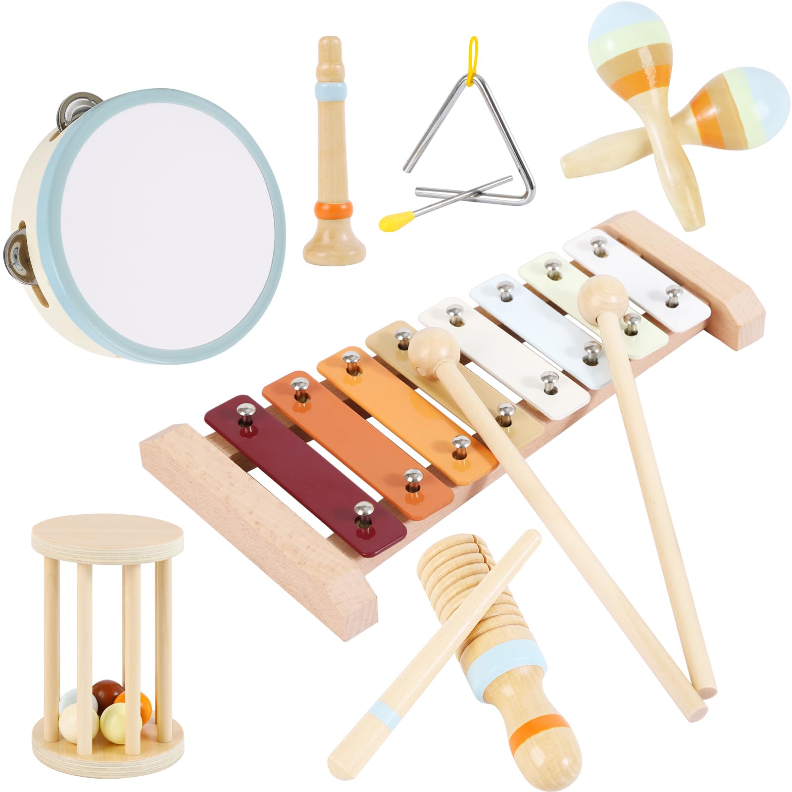 Wooden Musical Instruments Set - Neutral Colours 8pcs-image-033105d0-87d6-4b7e-af8b-1c152c384b65-82559