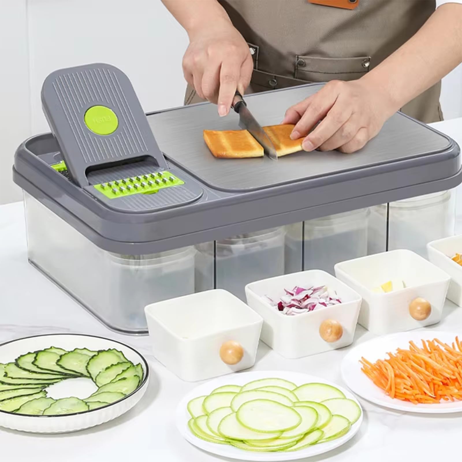 TIYAN Multifunctional Veggie & Fruit Chopper, Space-Saving Design, Easy to Clean-image-21b2a3d0-0212-4601-8bb7-34d59ab640ea-52706