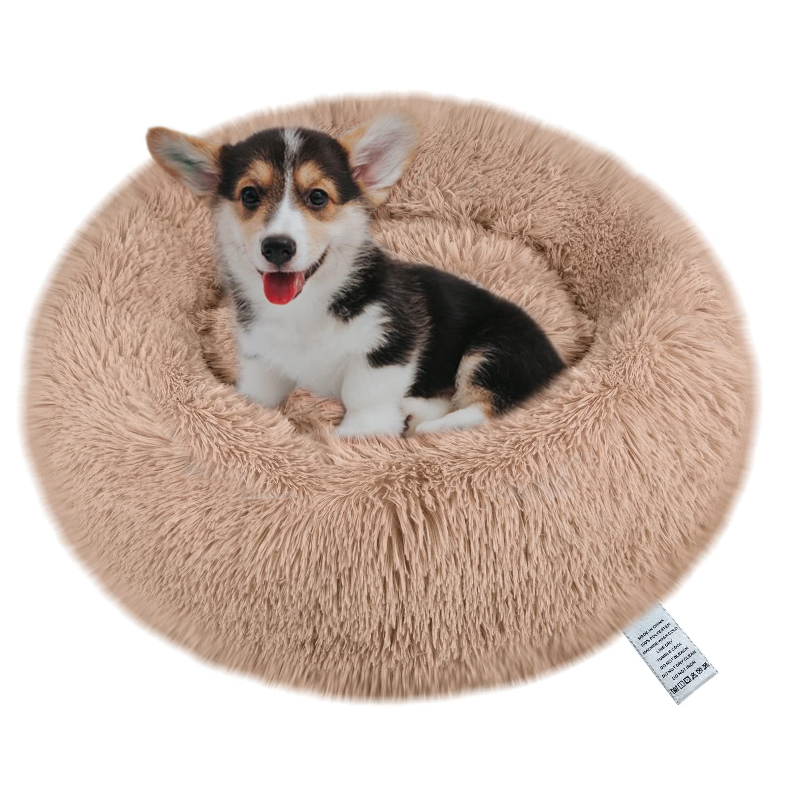 Calming Donut Pet Bed - Pink 70cm-image-5e1127e9-abd6-4b34-83f2-e63182dbea83-110037