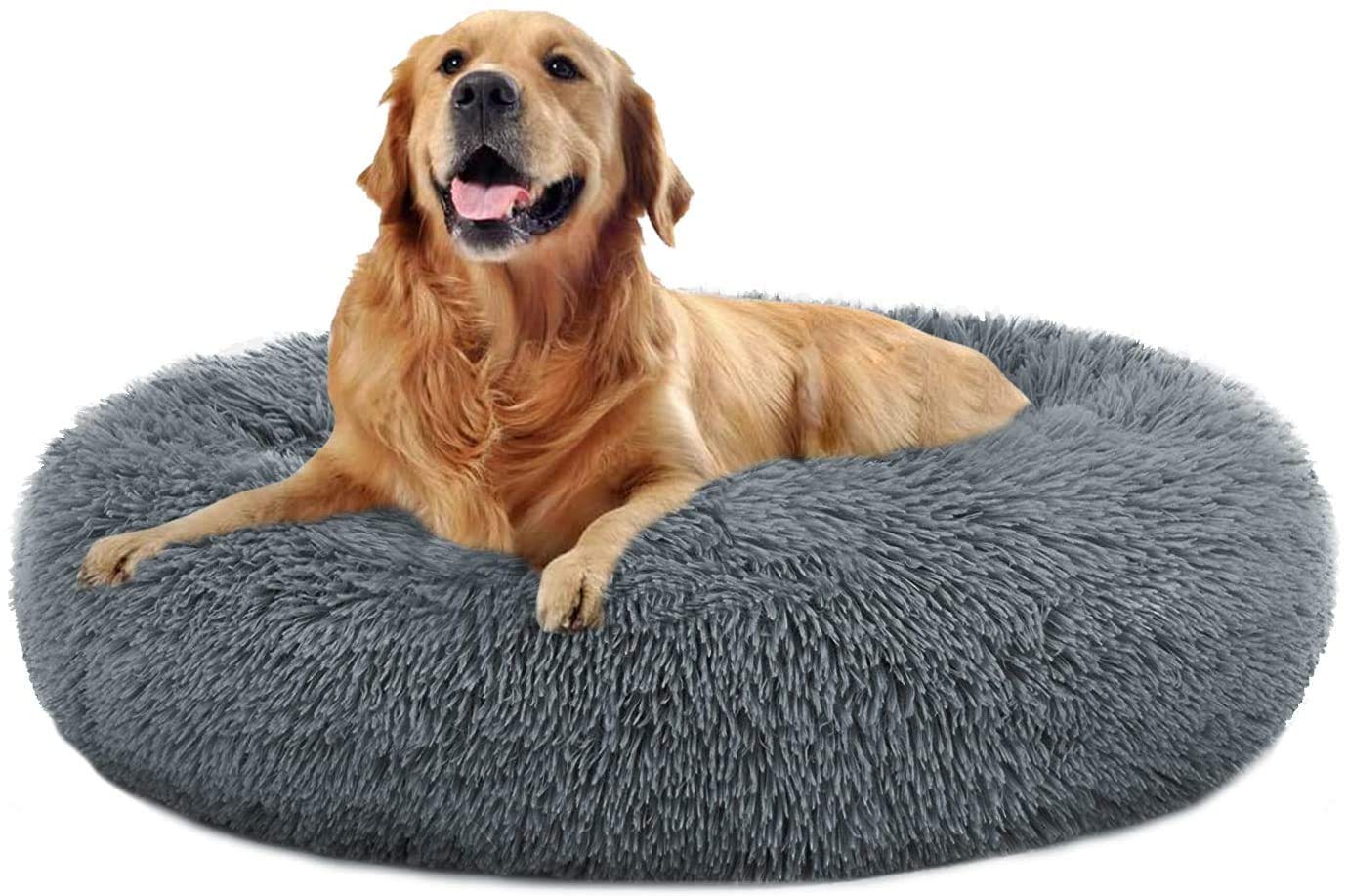 Calming Pet Donut Bed Plush Washable - Grey-image-3b43c113-12d4-4676-98c8-ce80320f3636-96840