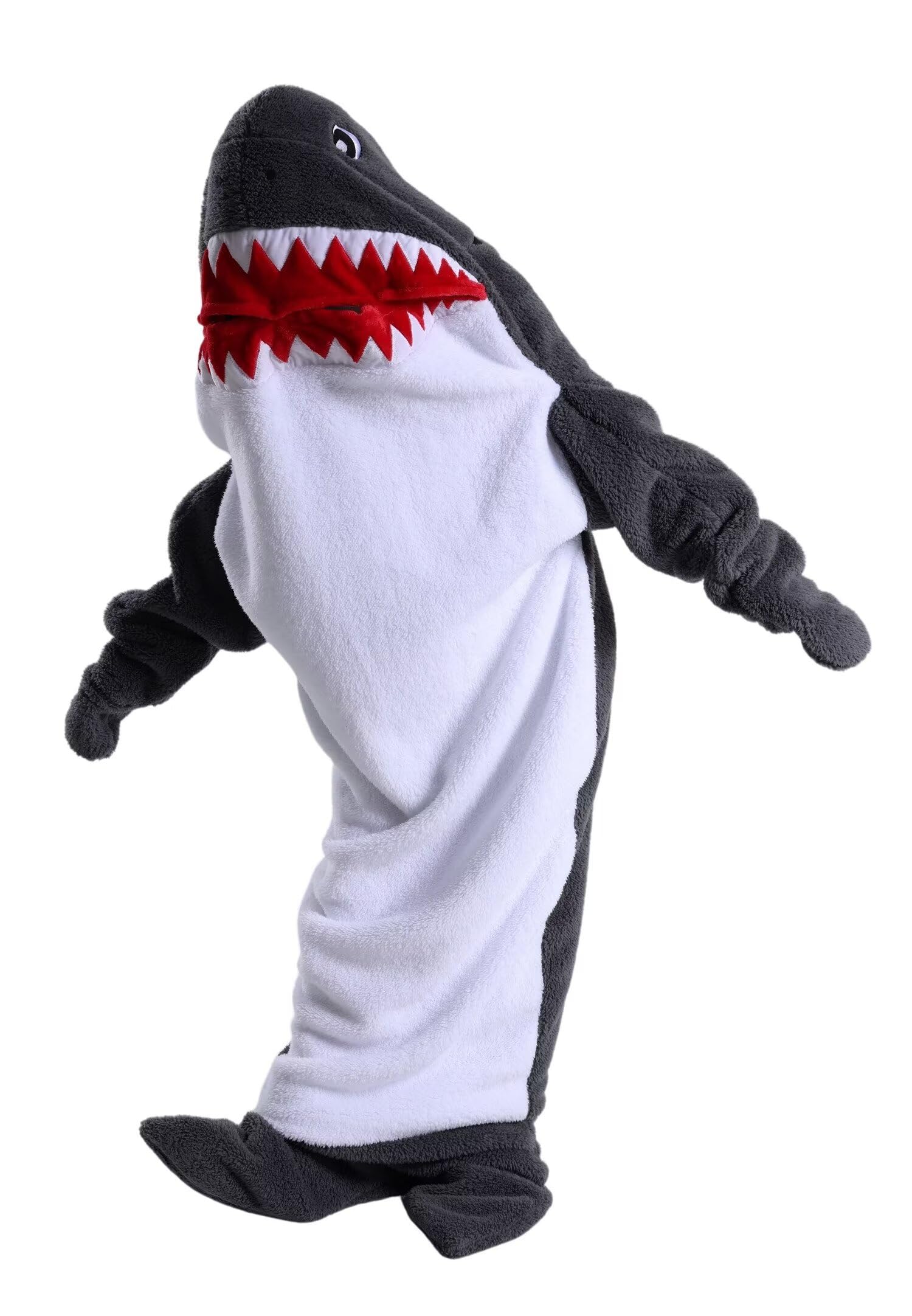 Shark Sleeping Bag Pyjamas - Dark Grey XL-image-2ae6d954-ee4d-41cd-99b5-da61a1f08f4a-110271