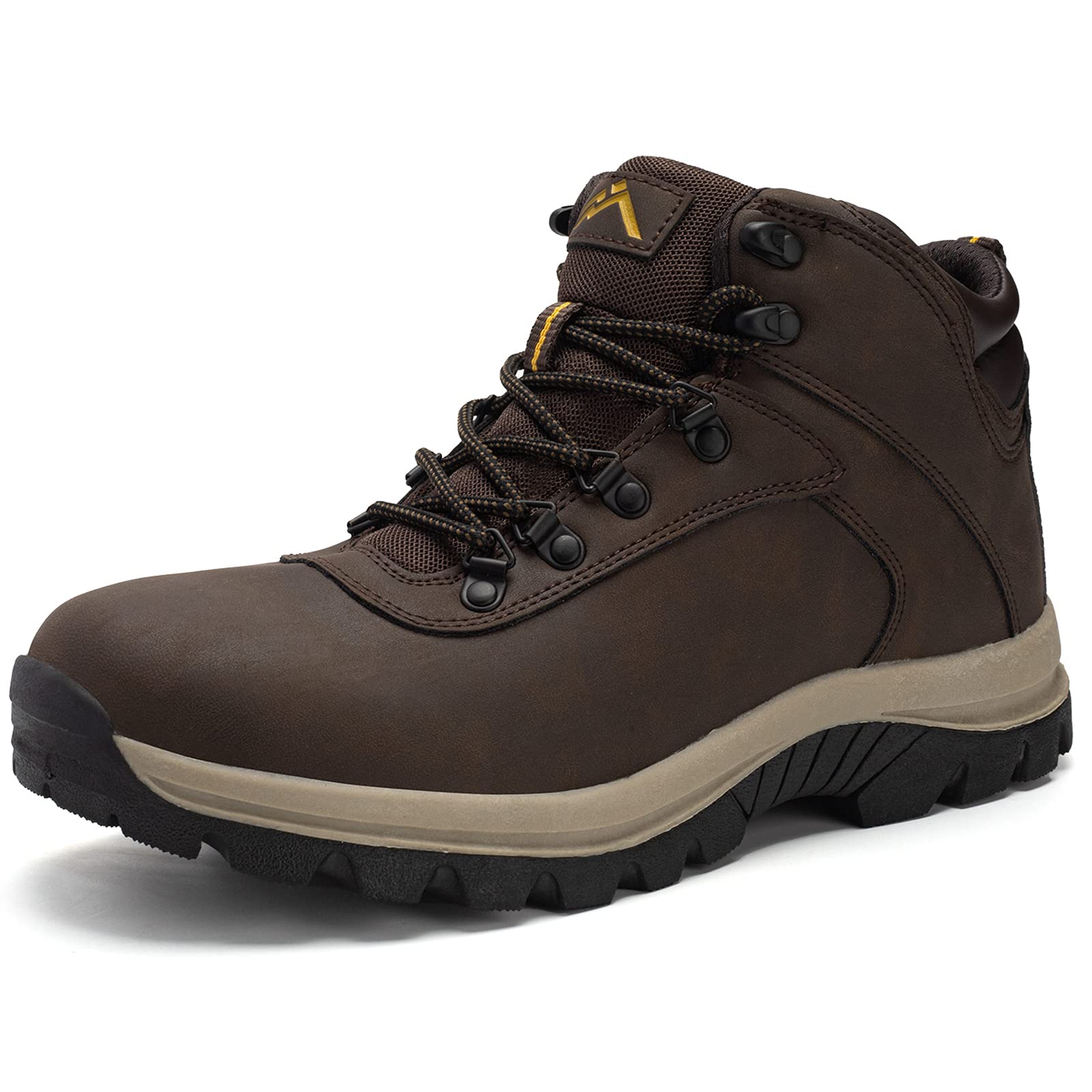 Men's Waterproof Hiking Boots - Brown UK 7/7.5 Wide-image-b15651de-8f29-4f08-aeb0-48a272928cc8-115107