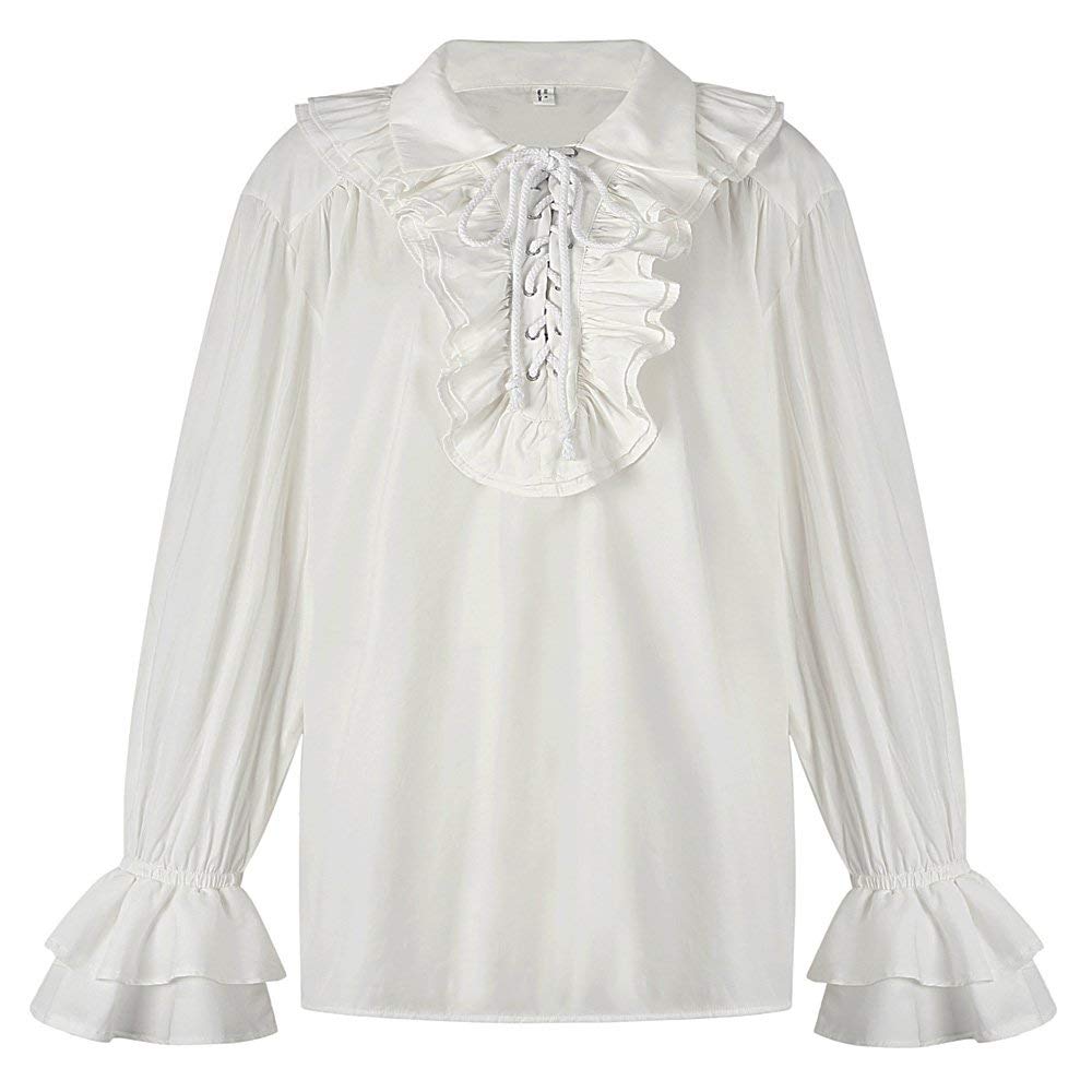 Men's Ruffled Steampunk Shirt - White S-image-edbaeccd-0b11-428f-9ae2-8d809a771984-112155