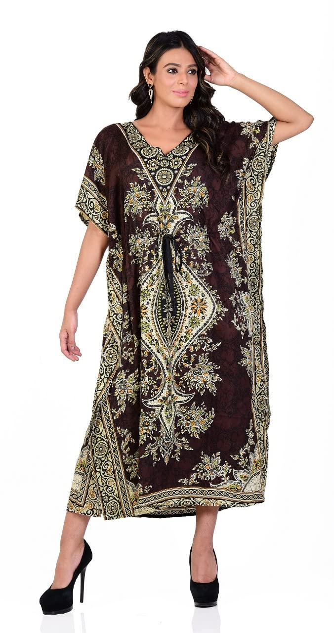 RV WORLD TRADE Kaftan Dress For Women Casual Caftan Summer Maxi Beachwear