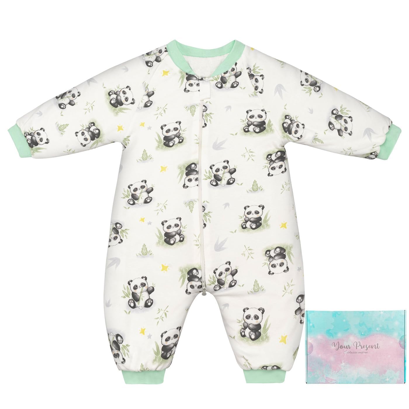 1.5 Tog Panda Baby Sleeping Bag with Arms & Legs, 100% Cotton, 1-2 Years-image-bee0f4d9-5716-4ecc-bad6-2ac24101fbb6-55358