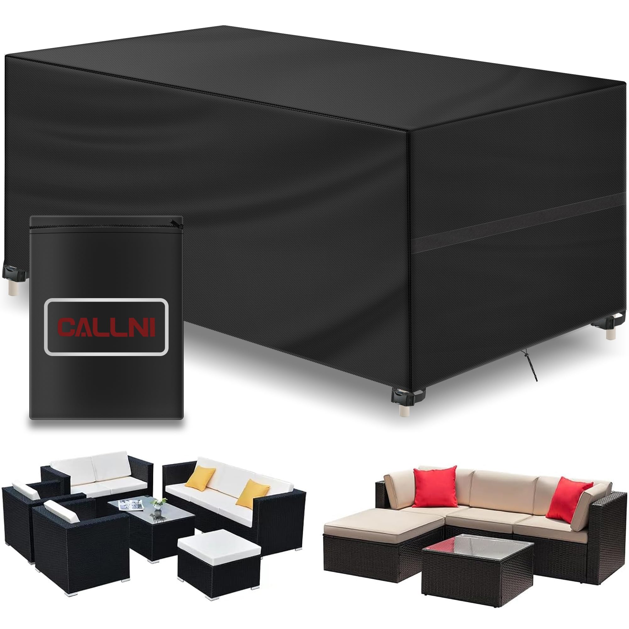 Garden Furniture Cover Waterproof - Black 185x120x74cm-image-94e6ecac-3a61-4b43-9a2c-929b4b7c2868-109909