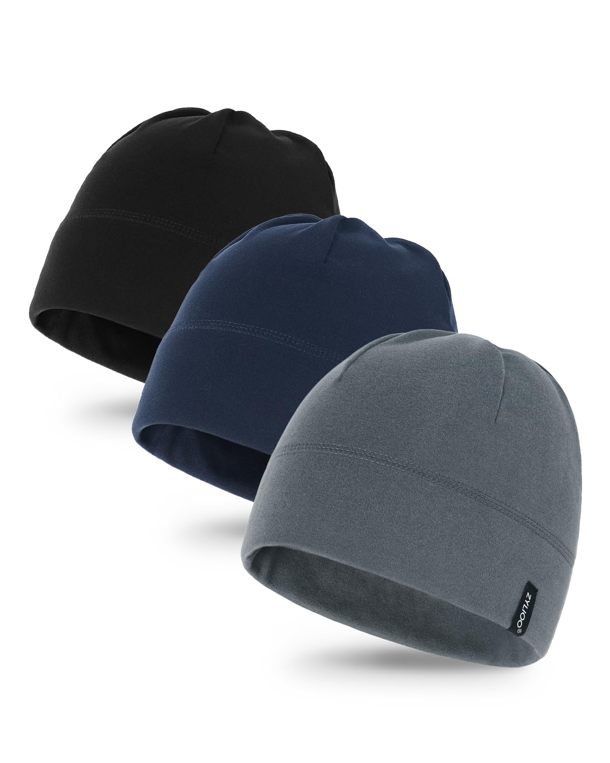 Fleece Skull Cap Beanie - Thin Black/Grey/Army M-L-image-3276c6ea-3385-4b4c-97be-6116aa9bda68-114034