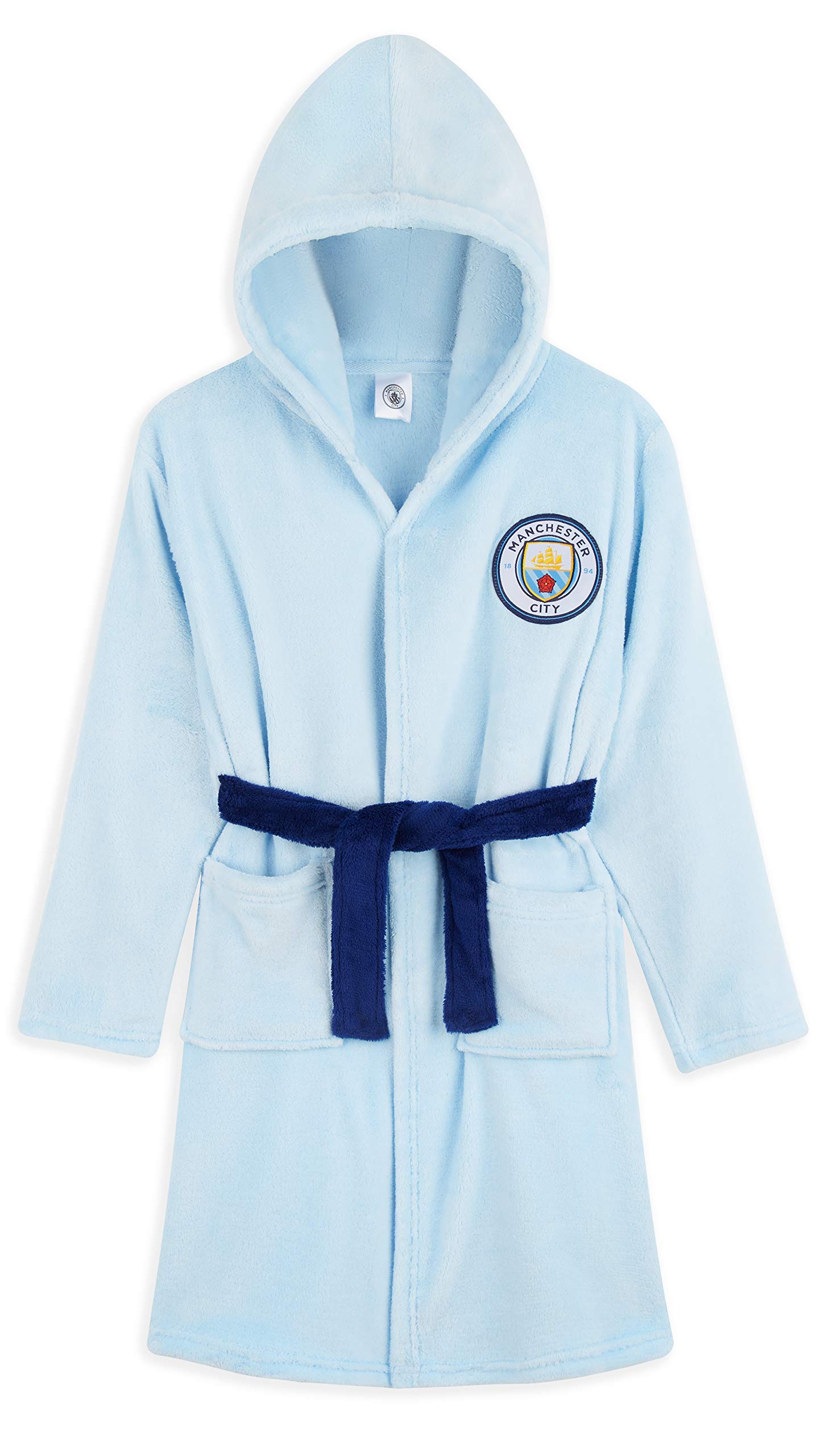 Boys' Light Blue Hooded Fleece Robe with Pockets - Manchester City FC Gift (13-14 Years)-image-f06b0ece-aefc-472e-b922-4572ef511f4c-68491