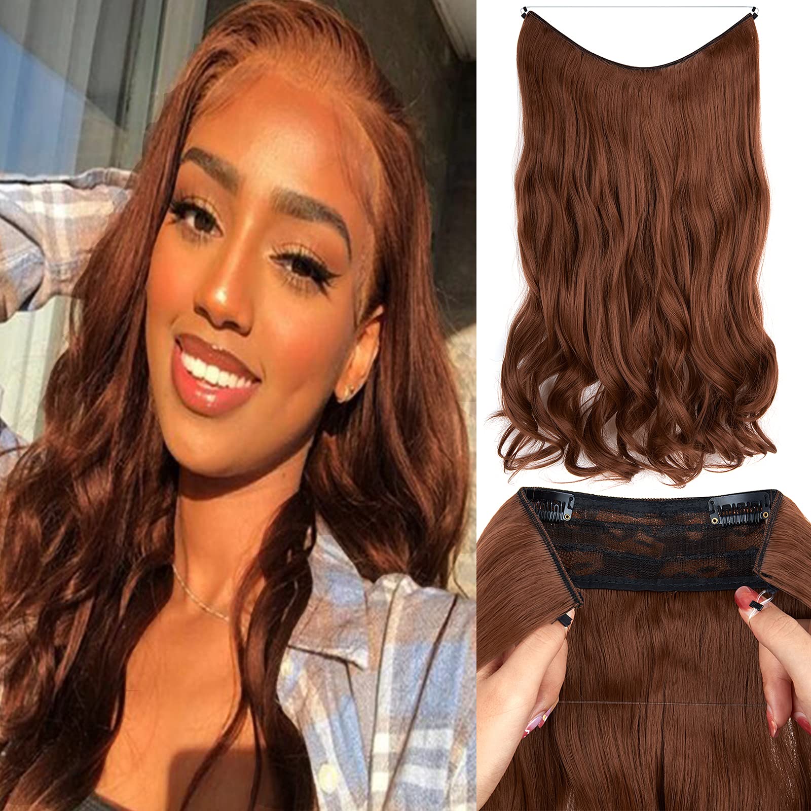 20 Inch Invisible Wire Hair Extensions - Curly Wavy Halo Hairpiece for Women-image-6fc85c75-89fb-496b-96da-10efa1ab10bc-24713