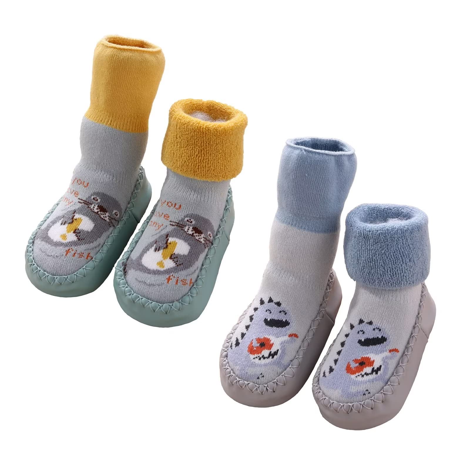 Baby Slipper Socks Non-Slip - Seal Green Dinosaur Blue 18-24M-image-144fd541-a3f0-44f6-b864-1c98a8f57dc4-94329