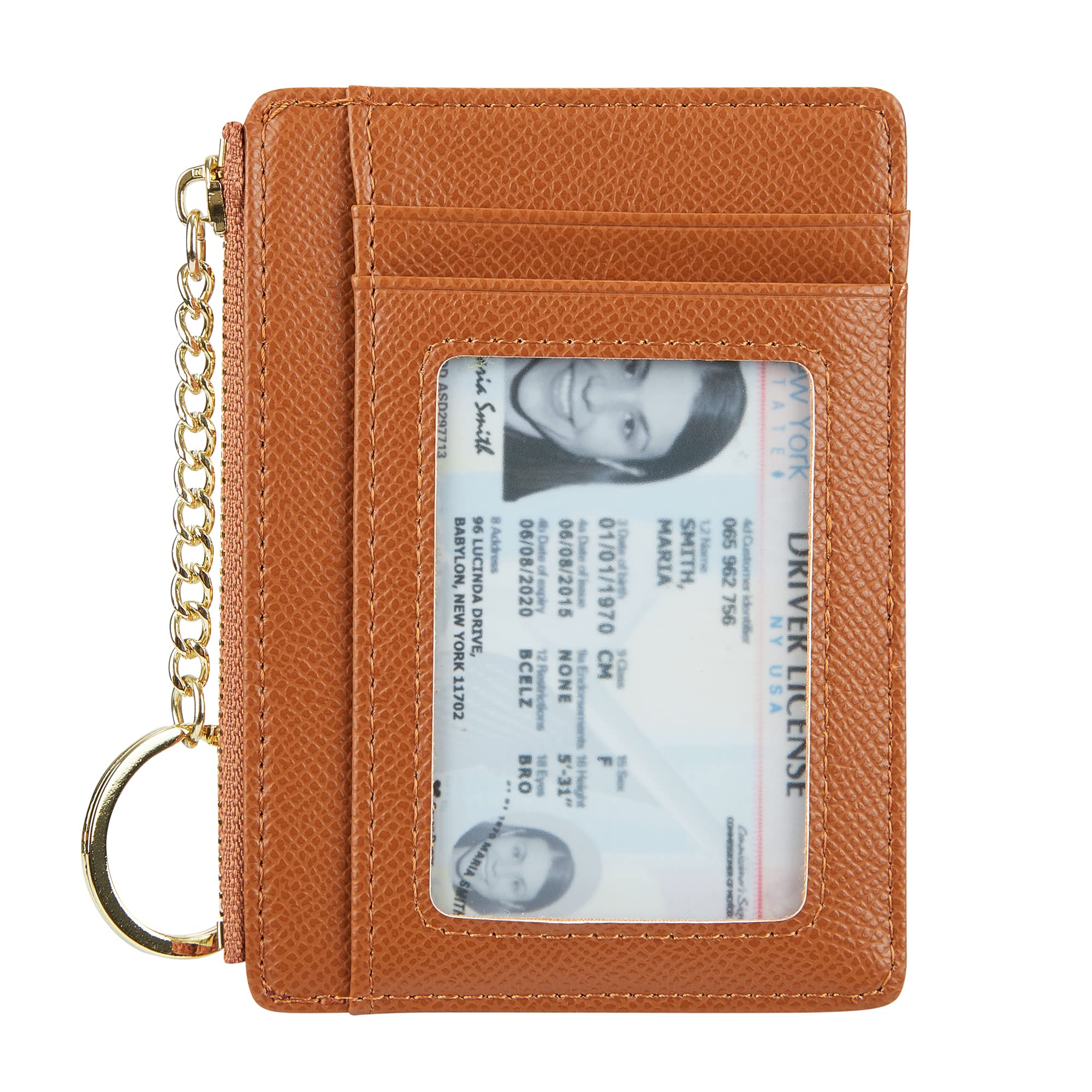Slim Card Holder Purse - Brown One Size-image-7a4d3245-bd42-4752-a96e-f221ed9fb222-110390