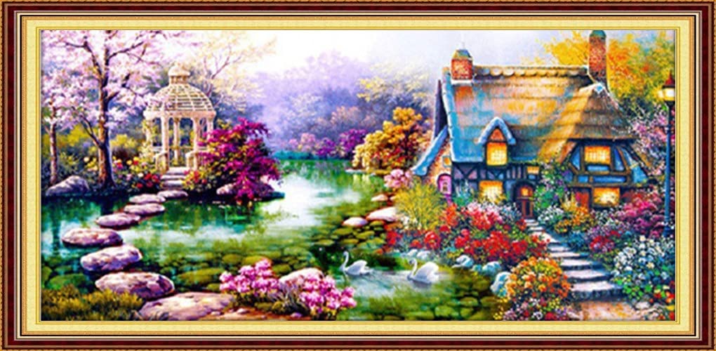 Cross Stitch Embroidery Kit - Garden 70x40cm-image-e737ba09-33e8-4ea1-ba66-4b1600bfd546-116221