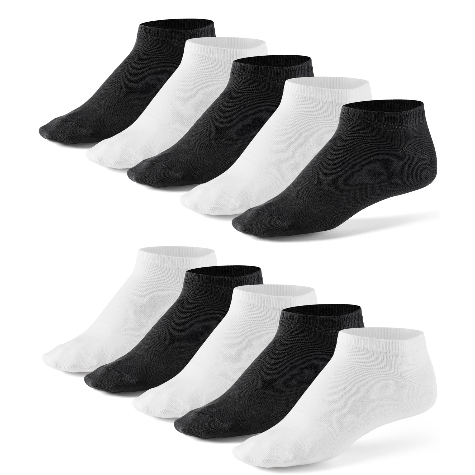 Men's Liner Ankle Socks - Black and White UK 4-6-image-d05c5a9f-9548-4ae2-b272-279553827f57-120434