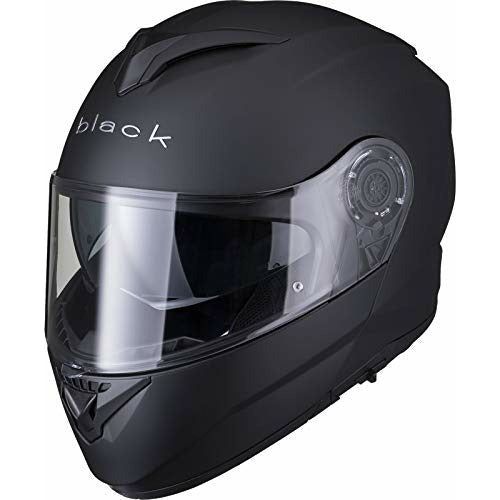 black optimus flip front motorcycle helmet Black Optimus II Flip Front Solid Motorcycle Helmet L Matt Black