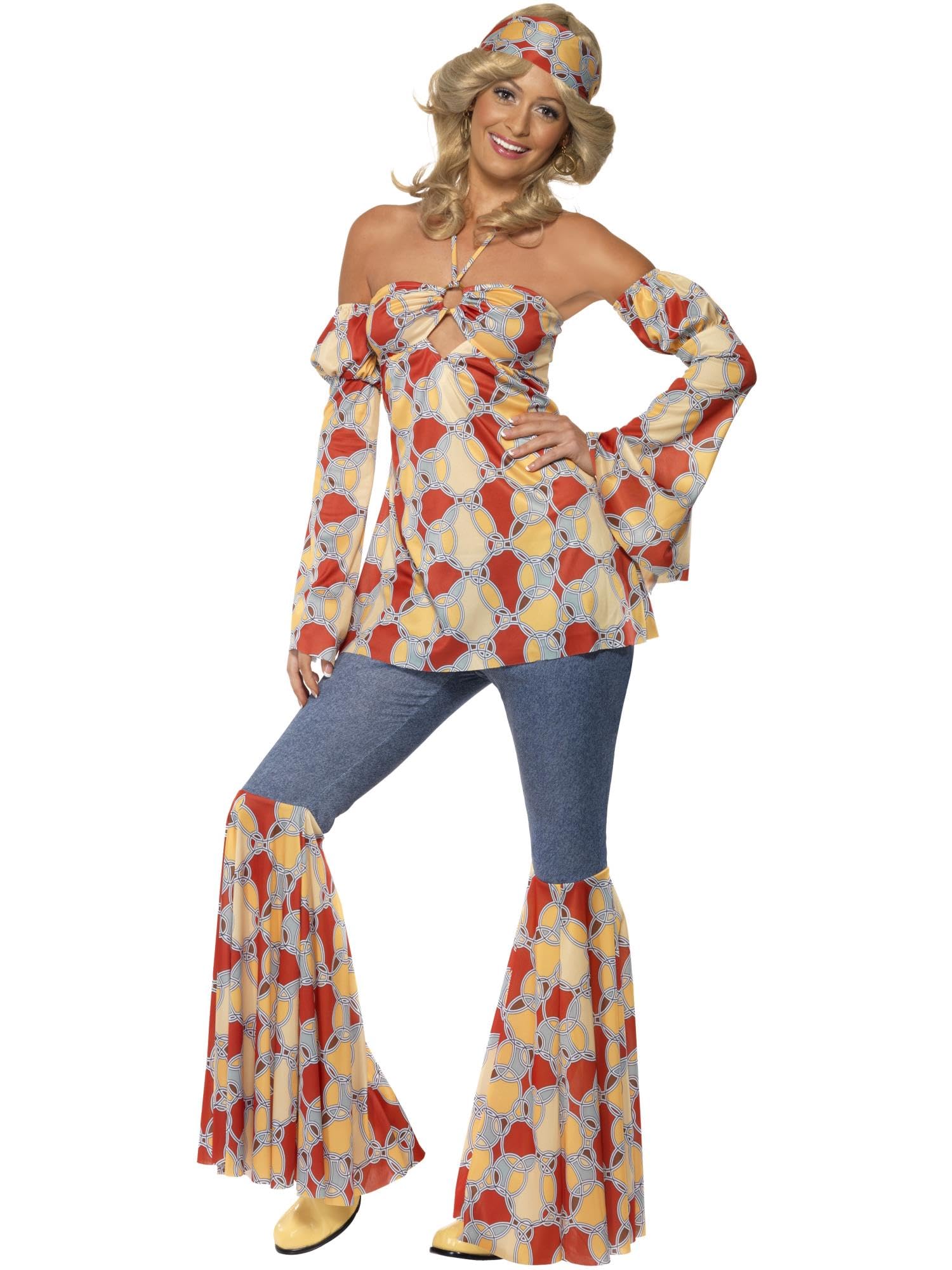 Women's 1970s Hippy Costume - Multi-colour M-image-ef0c7e5e-7687-4890-b38a-099d8d5b98c8-109995