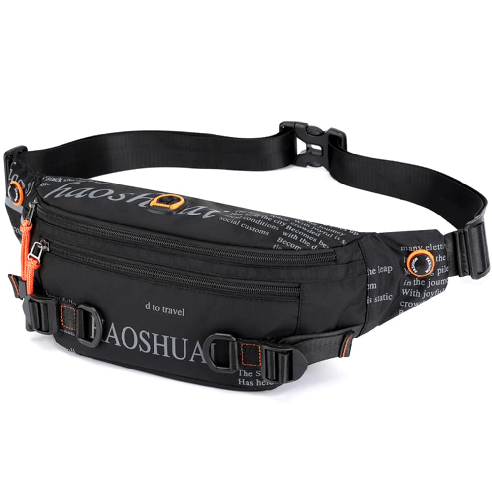 Waterproof Belt Bag Multi-Pocket - Black 24x7x13cm-image-f57646f1-59be-4a6e-947c-7e17ebcd3f2c-110348