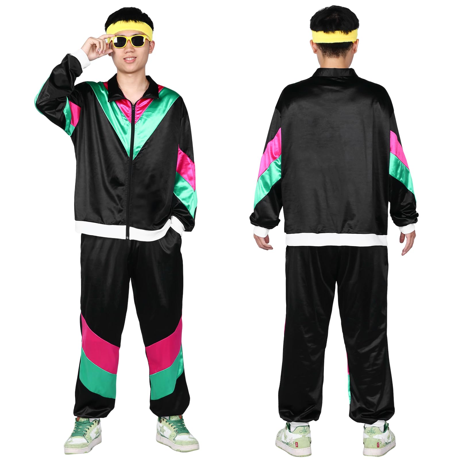90s Costume Men 80s/90s Shell Suit Party Dress Costume, Retro