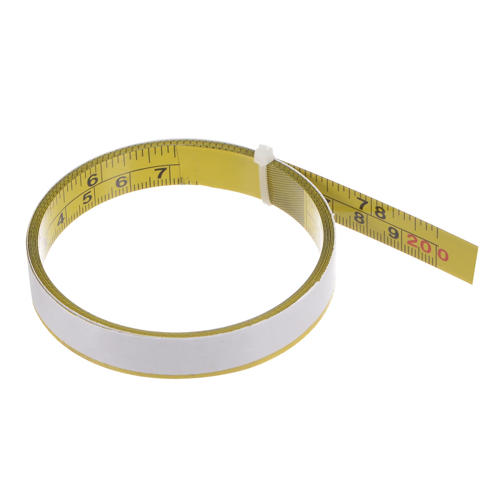 sourcing map Self Adhesive Tape Measure Double Scale 80 inch/2M Yellow-image-84651a7b-3e51-4444-a805-8c40ba30f1ee-62464