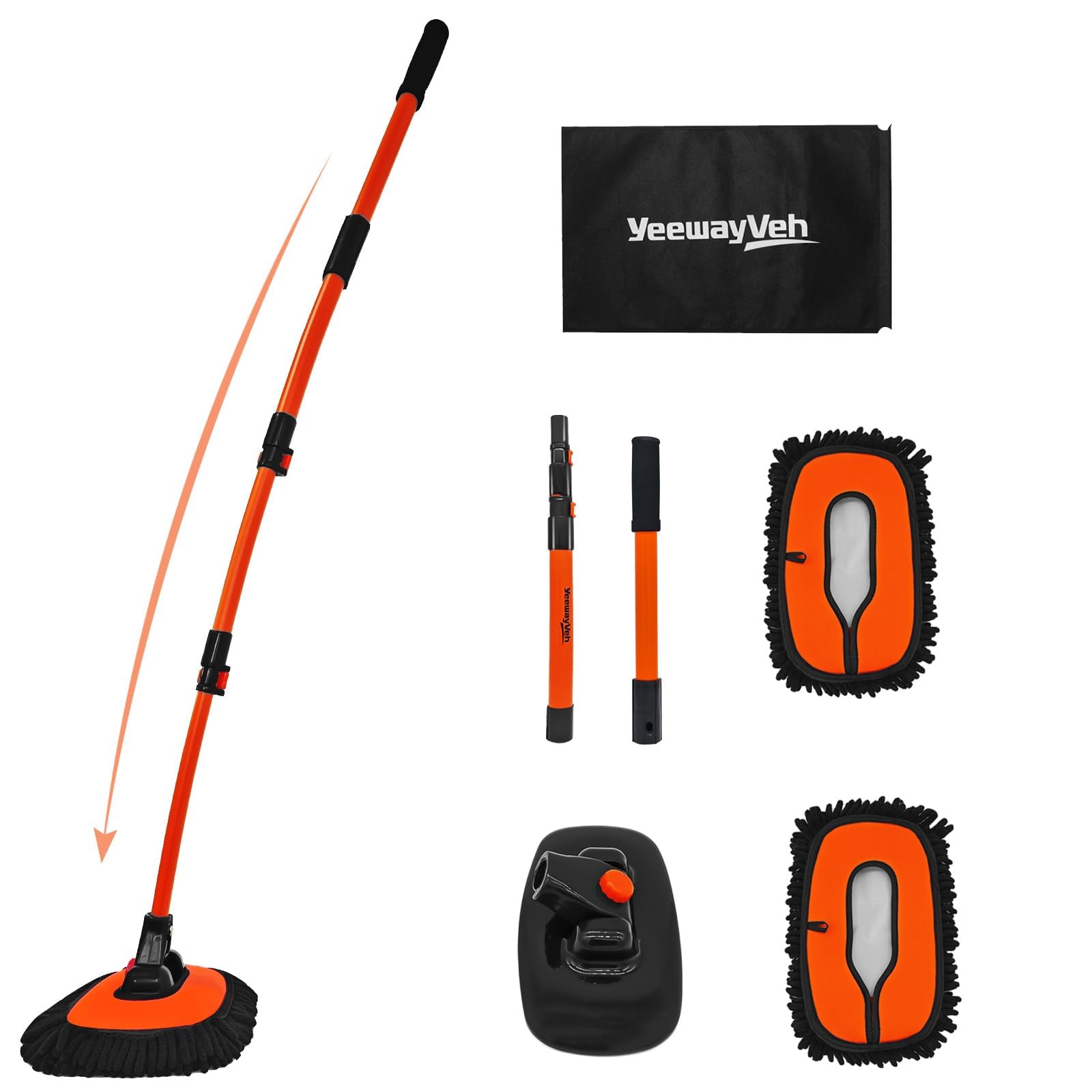 55" Extendable Car Wash Brush Mop with Microfiber Head & Storage Bag for SUV, Truck & Boat Cleaning-image-acecc934-7c95-4081-bc96-26f191e88c16-72202