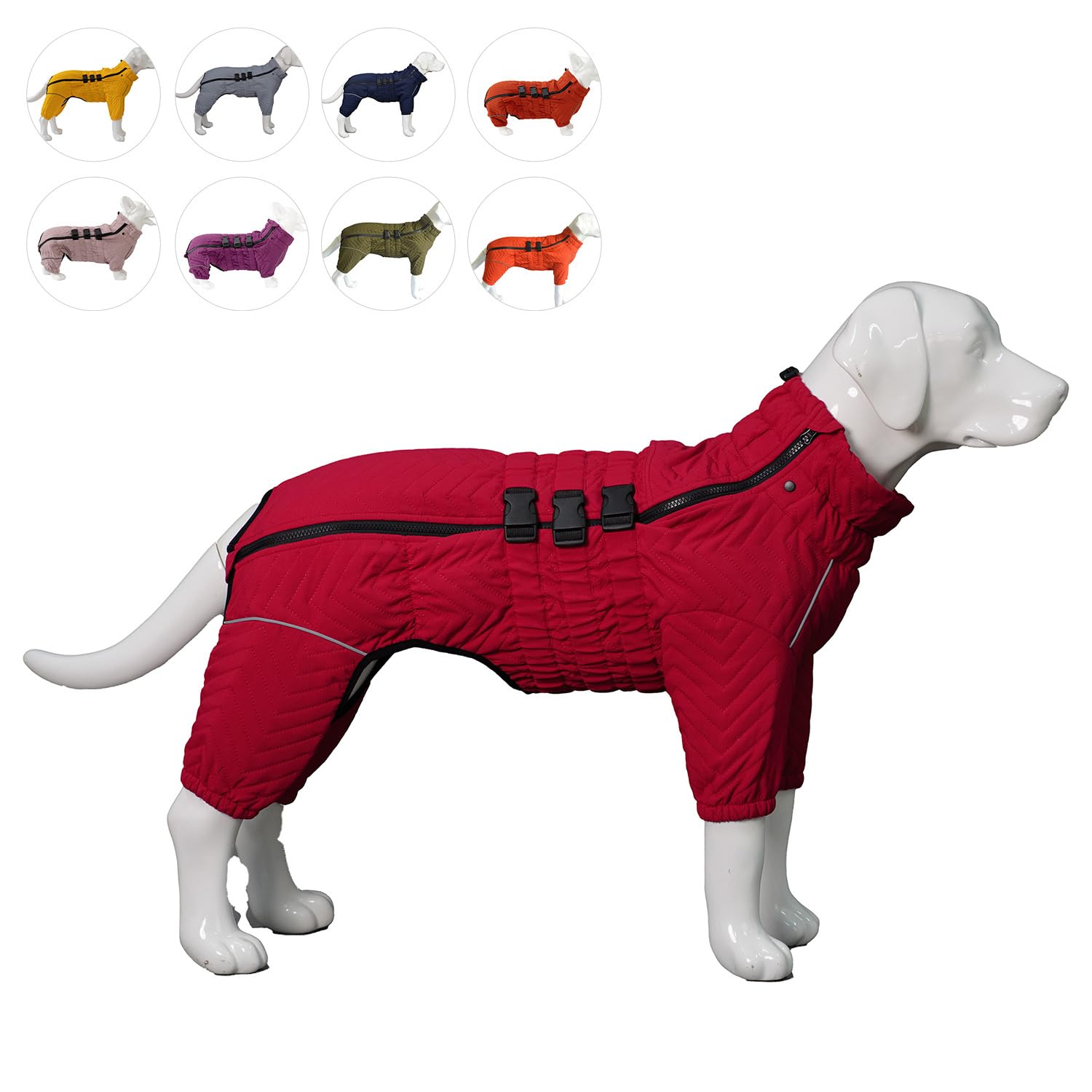 Dog Coat Waterproof Windproof Reflective - Red XL-image-450f3130-b1de-4d20-affc-778c87d62f4f-99217