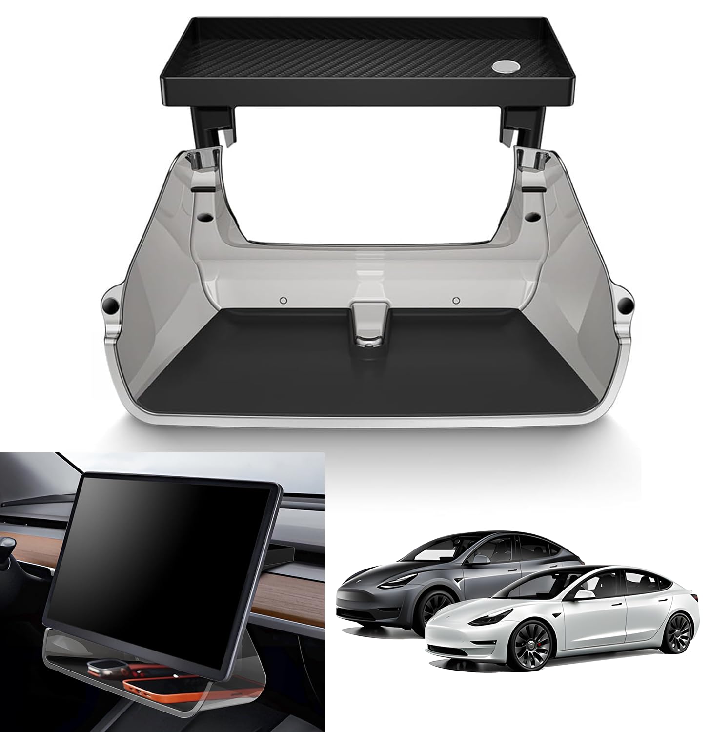 Tesla Model 3/Y Under Screen Storage Tray - Magnetic Acrylic-image-96ce39b9-c57d-477c-9344-d7e0990d87d1-82829