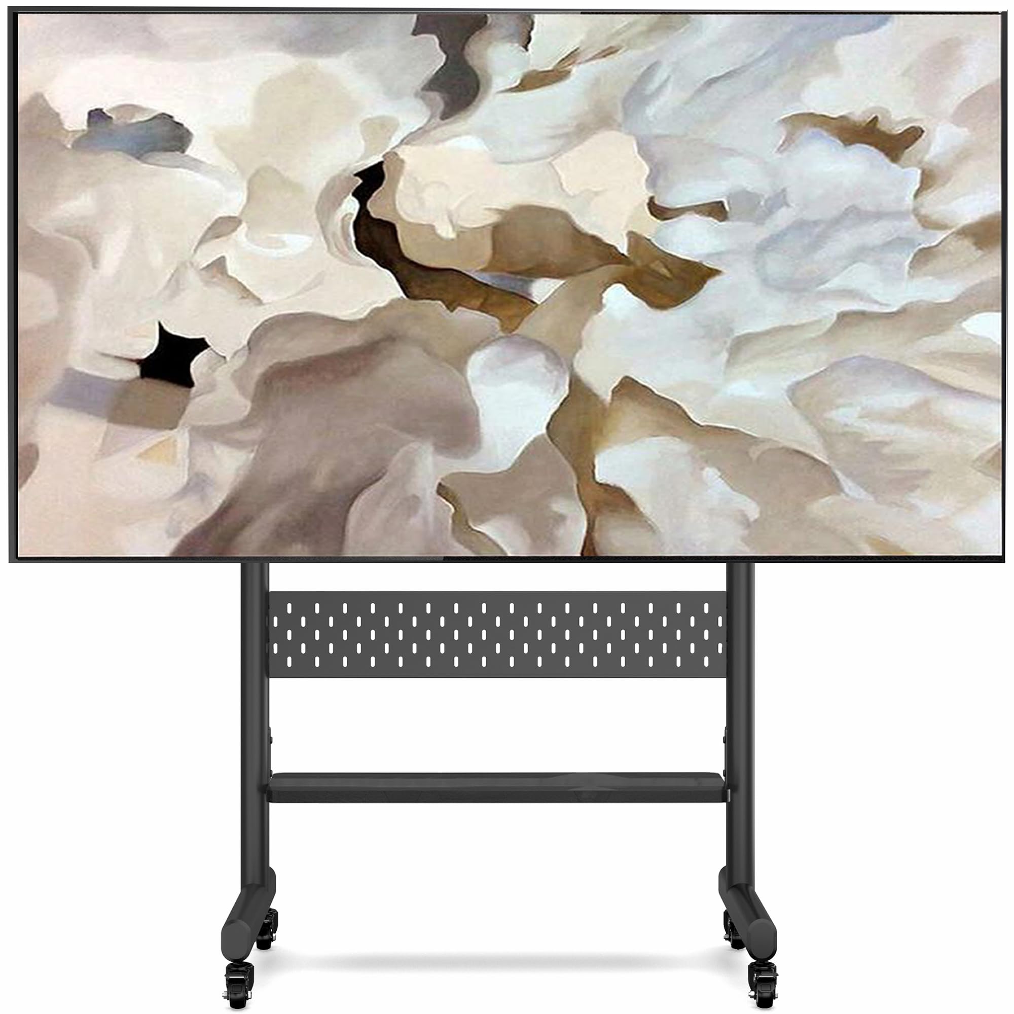 TV Floor Stand Adjustable Cart - Black-image-d198e879-79de-435a-a72e-463a6f7d83e8-116129