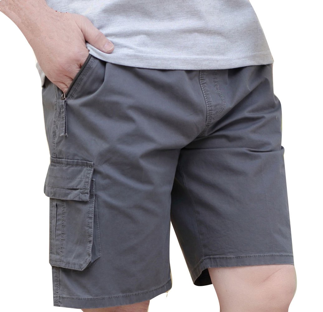 Men's Cargo Shorts with Zipper Pockets - Grey 32-image-66967f56-9c79-4d04-b2fb-dfd337fae6fc-111078