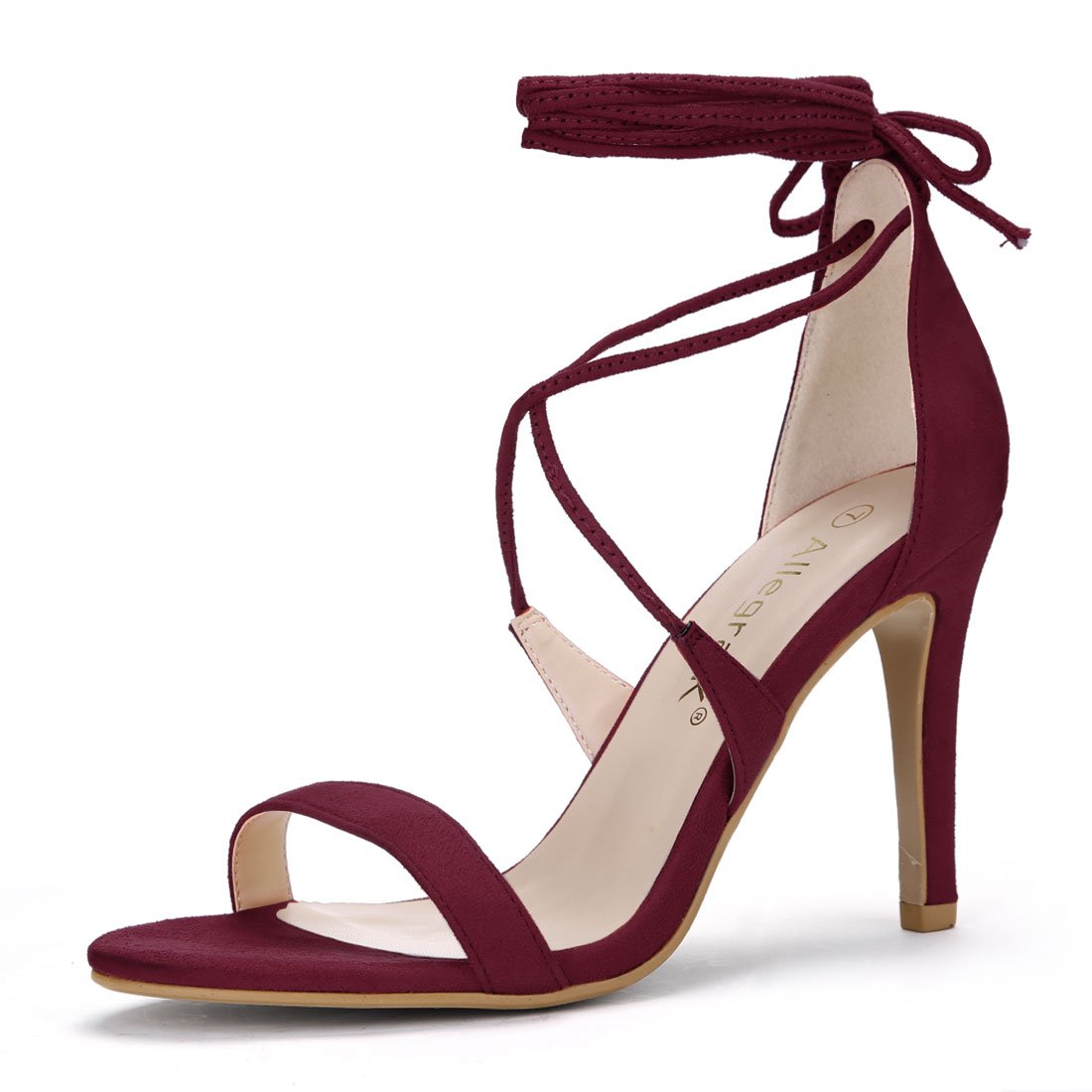 Women's Stiletto Lace-Up Sandals - Burgundy UK 5-image-bd7f2cae-cc1b-4461-bcb0-21fa892b13eb-98628