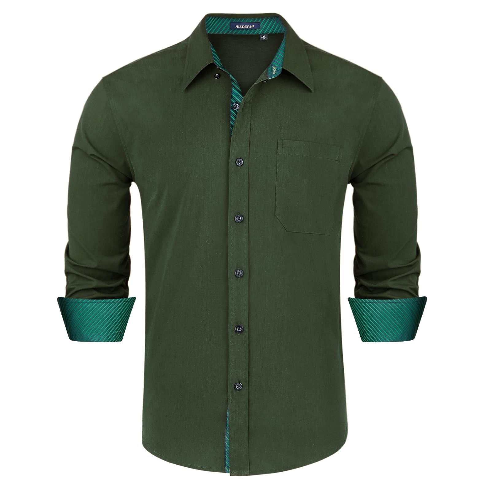 Men's Cotton Formal Shirt - Green 4XL-image-91661304-749c-4320-9c55-cd050d1ee79a-103900