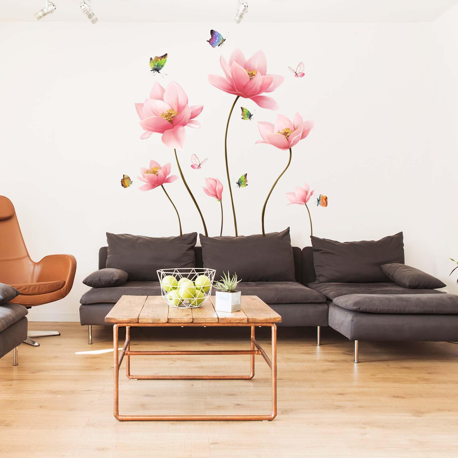 Amimagen Flower Wall Stickers - Floral Nature Plants Wildflower Pink-image-e33d70bb-33c4-4db4-b0aa-d7bf9713f7e7-62784