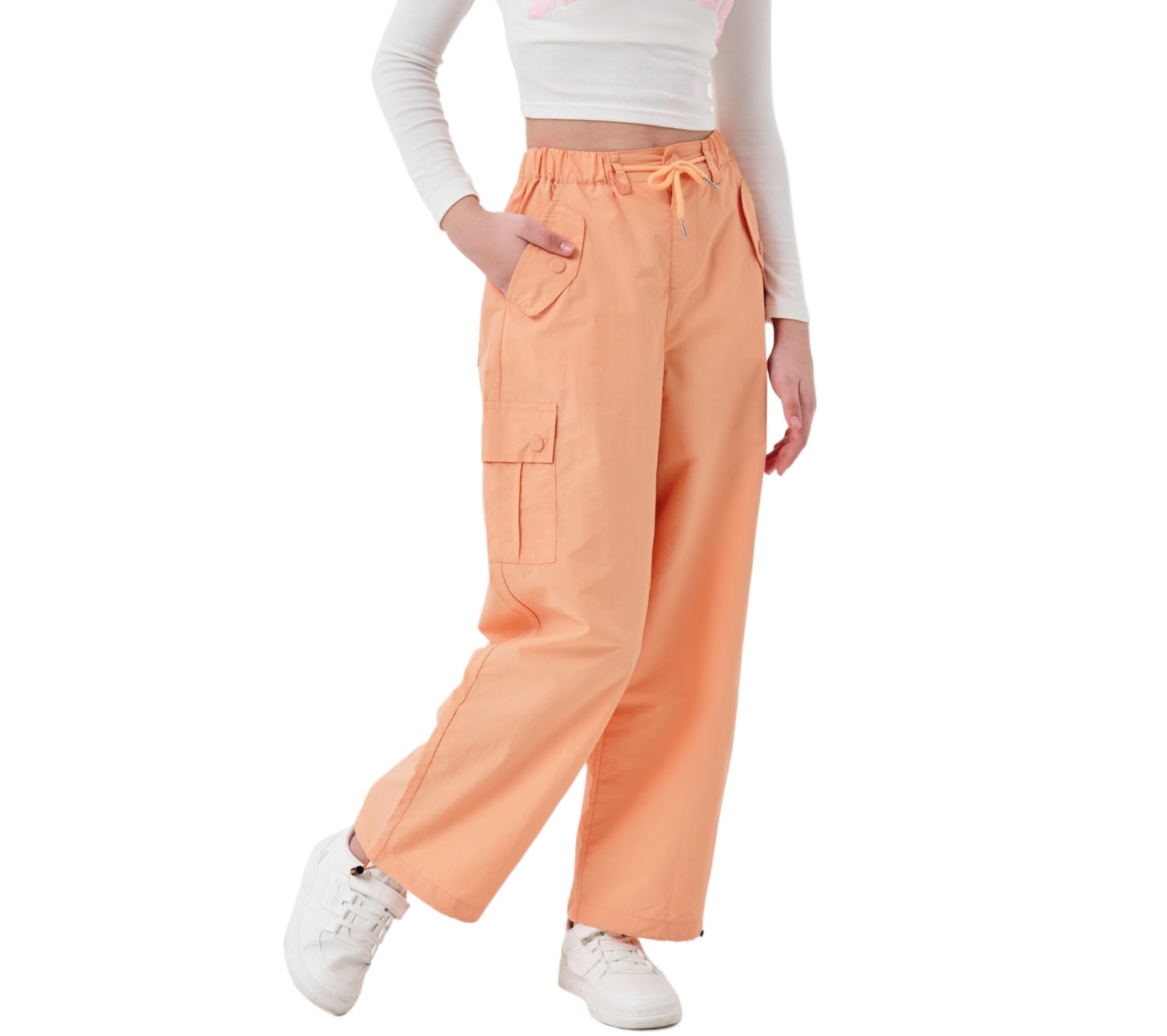 【KOOLOSET】Two-Tuck Parachute String Slacks Parachute Pants - Black – SECONDLEFT