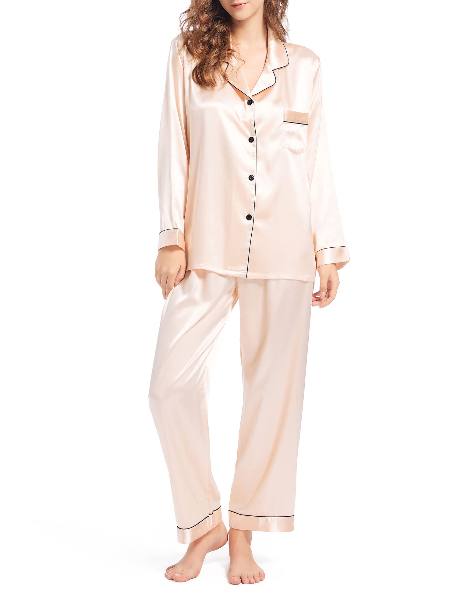 Silk Satin Pyjama Set Soft Sleepwear - Champagne S-image-8d651a05-d75c-47ef-97c3-3aa672cf828a-114063