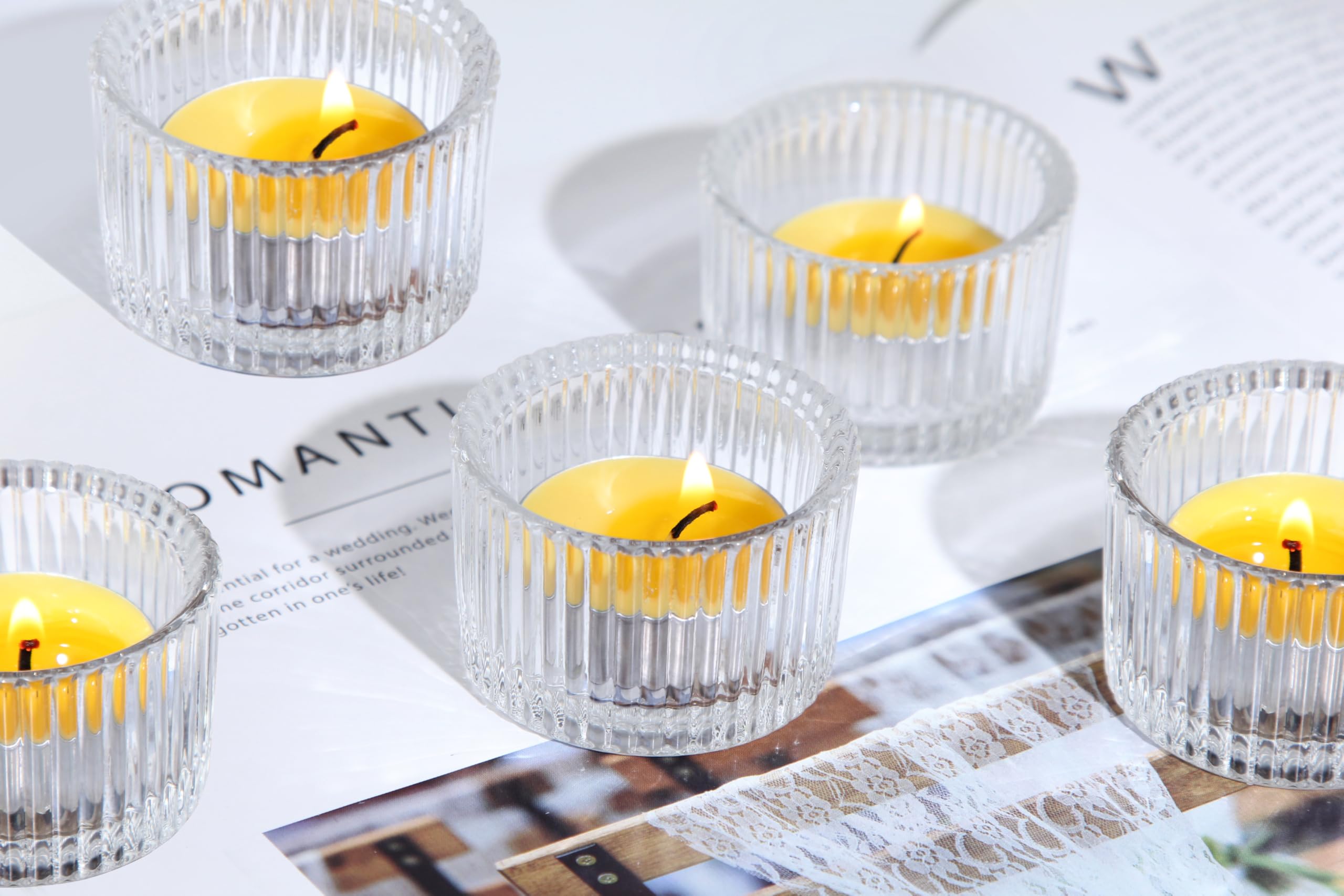 Glass Tealight Candle Holders Set - Clear 12pcs-image-90382e68-2903-47a3-b091-f17a8f87b21a-117948