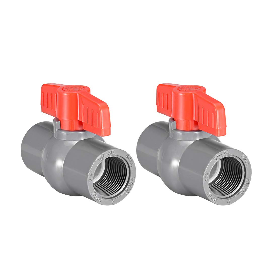 sourcing map PVC Ball Valve Supply Pipe Knob Threaded G3/4 Red 2Pcs-image-47da537f-5407-47c3-a4fb-2468b5ca0633-64188
