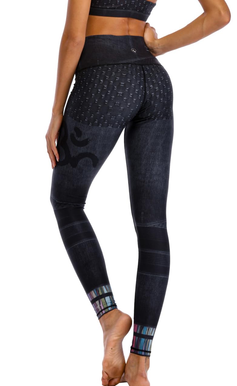 High Rise Yoga Pants for Women - Non-See Through, Tummy Control, Stretchy Sports Leggings, Denim Blue-image-69cc73d5-c0e1-44bc-a23a-dba773f617d3-66893
