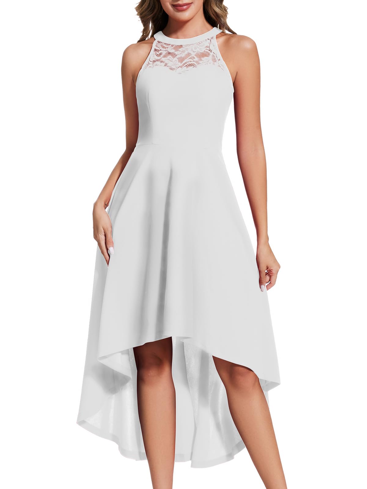 High Low Formal Dress Halter Neck - Ivory XL-image-09ad7591-708d-4d16-bb99-0367103af40d-107573