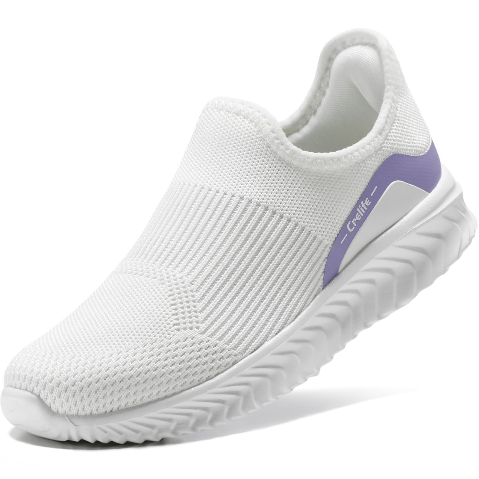 Women's Slip-On Trainers - White/Light Purple UK 5-image-85f80d15-6c4a-4ab4-8c9b-1af1cad7f9cb-94155