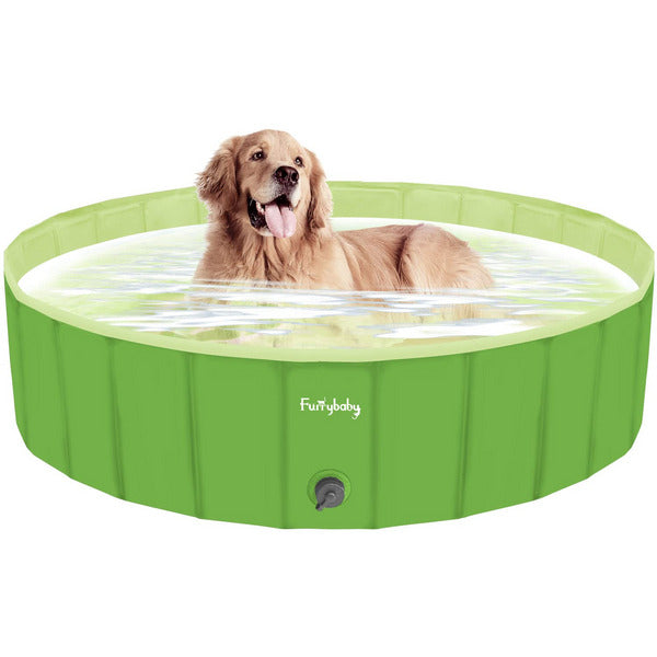 Furrybaby Foldable Dog Pool For Dogs, Dog Padding Pool Portable