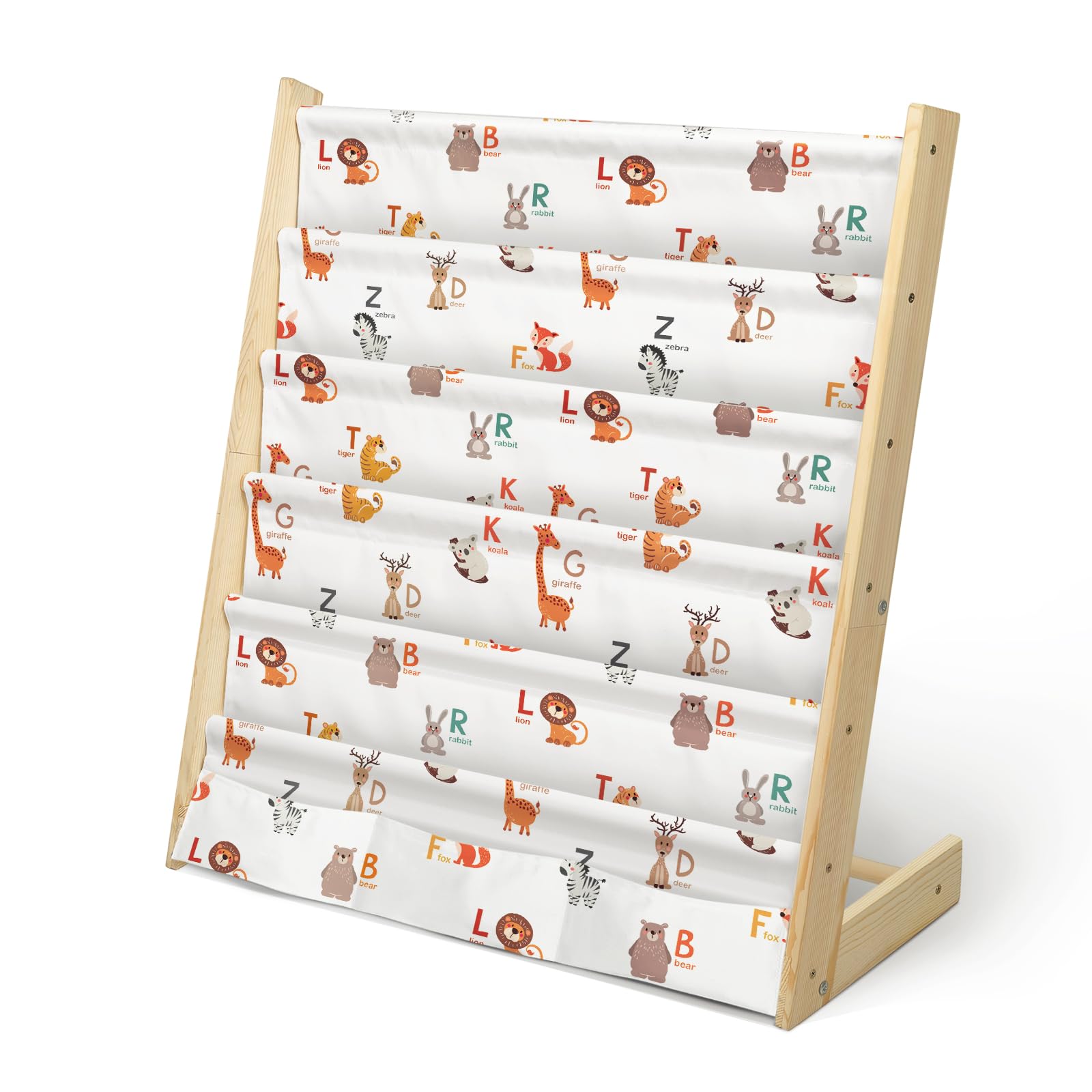 Children's Sling Bookshelf 5 Tier Storage - Professional Character-image-f9183a49-990f-4939-8f14-ae2a1dda9146-100792