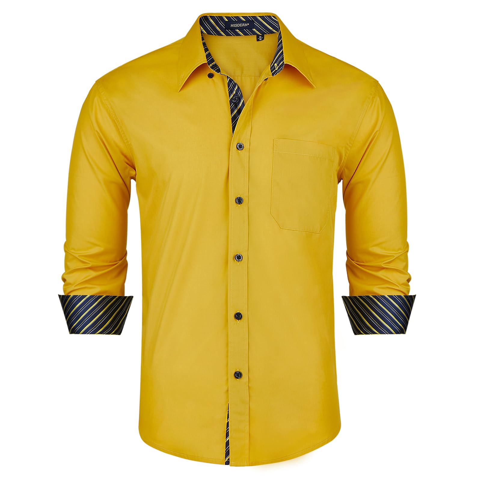 Men's Formal Dress Shirt - Yellow 3XL-image-920c7063-2bec-43c1-b7e8-e1212299793a-103797
