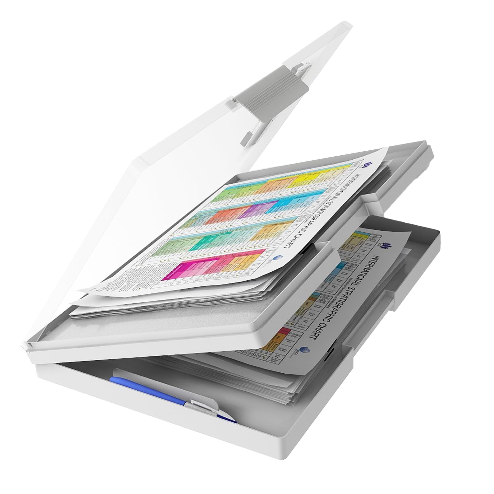 Heavy Duty Grey Clipboard with Storage & Clear Top Panel - 24x34 cm for Office & Coaching-image-c1d983ba-b29c-4852-9b71-d2815a299d48-20201
