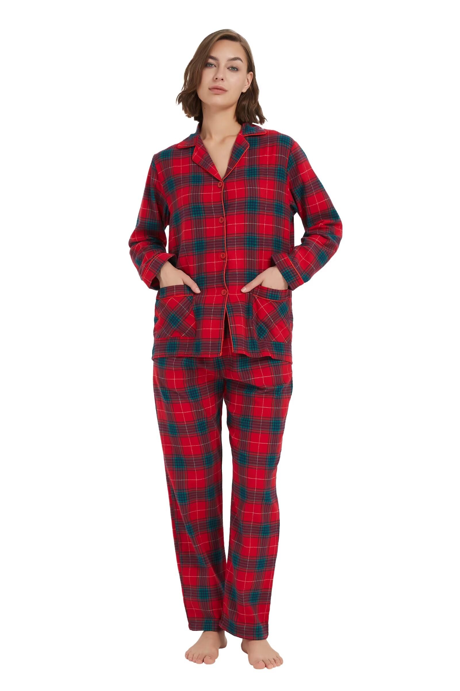 Women's Flannel Pyjama Set - Red and Green Plaid 3XL-image-17f02424-ace5-4f1a-8e08-e011c8471e41-113244