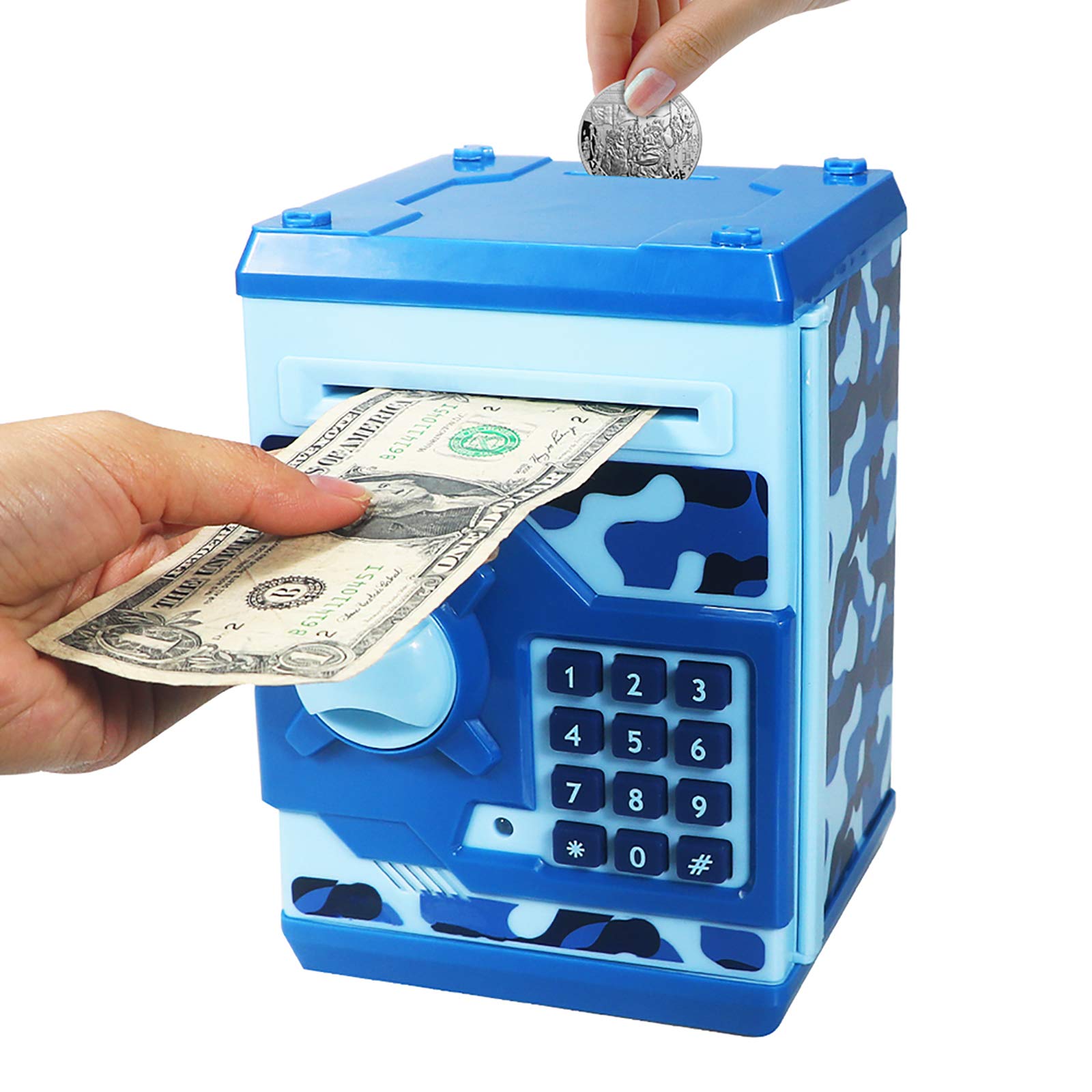 Electronic Safe Box With Keypad & Keys, Money Lock Boxes, Safety Boxes Home Office Hotel Rooms Business Jewelry Gun Cash Steel Alloy Drop Safe 9 1 X 6 7 X 6 7