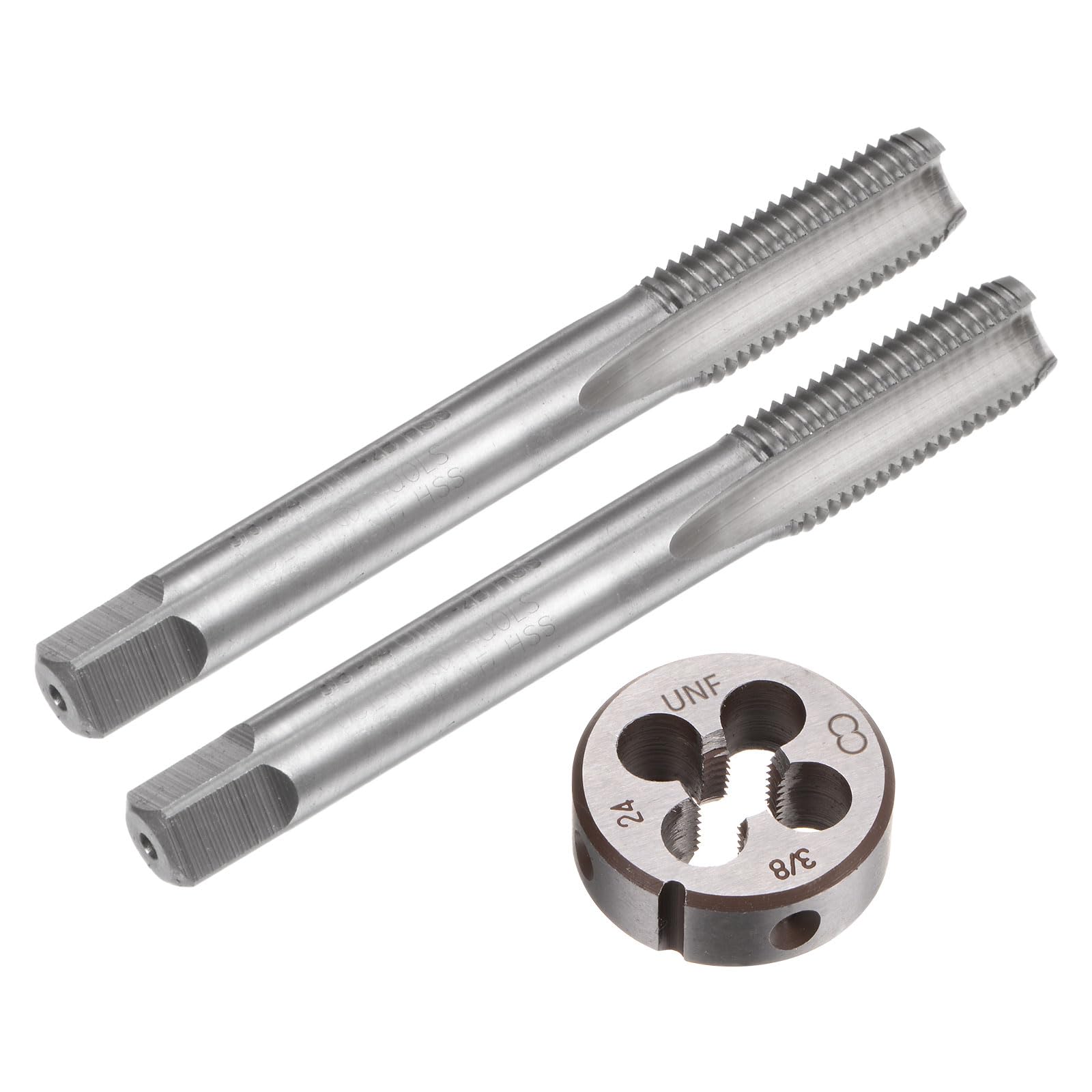 sourcing map Tap and Die Set, UNF Thread Tap & Round Die, 3pcs 3/8-24-image-35cb7798-5e3b-4d21-a7ea-aae0d194eef0-61978