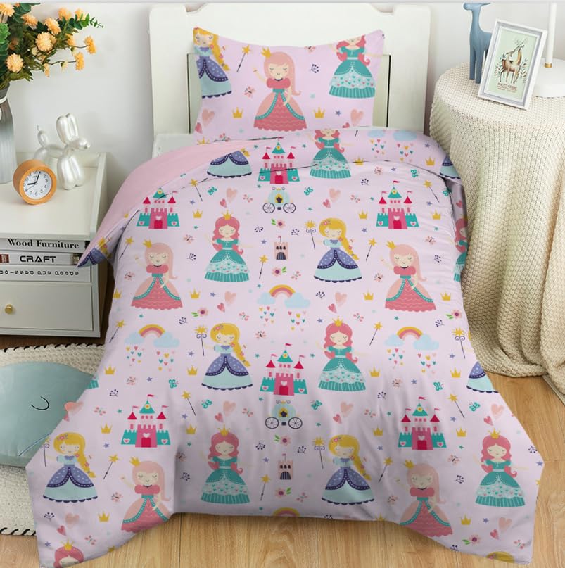 Girls Princess Duvet Cover Set - Princess Single-image-b9c68396-afb8-41dc-bf0c-11727f05a98e-117925