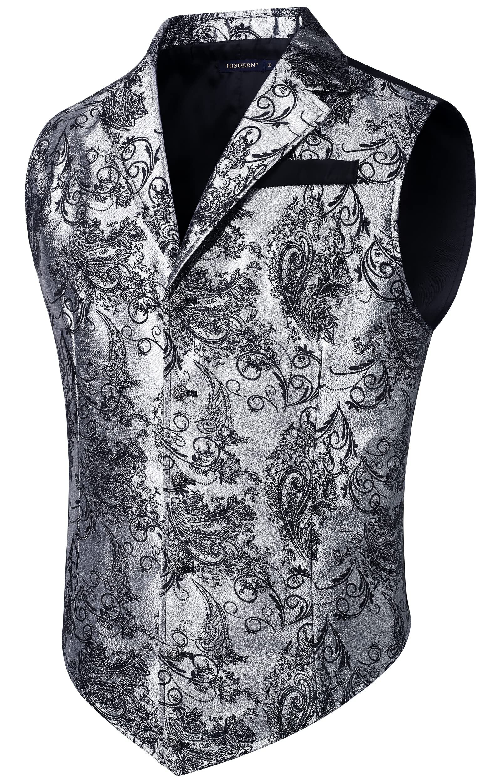 Men's Paisley Steampunk Waistcoat - Silver/Black XL-image-9fd36a96-0894-432d-afa6-47183a62d8d6-103369
